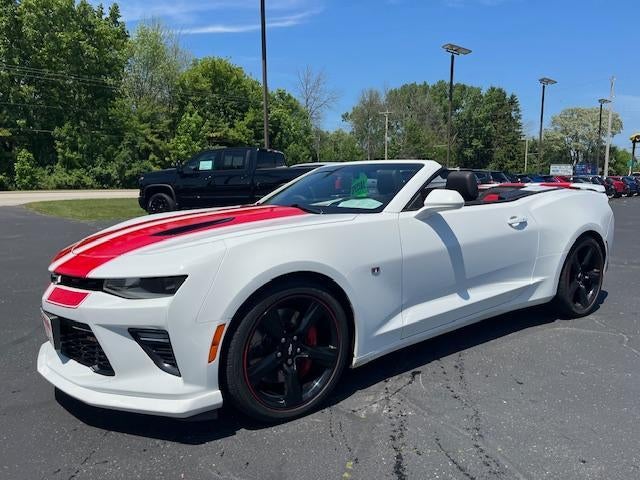 2016 Chevrolet Camaro 2SS in Summit White — front three-quarter view
